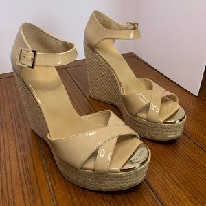 Size 9 cream/tan Jimmy Choo wedges
